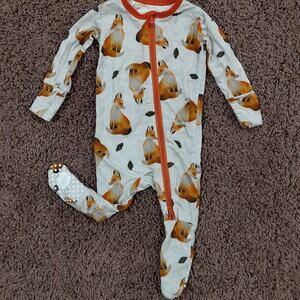 Macaron + Me Autumn Fox Footsie One Piece